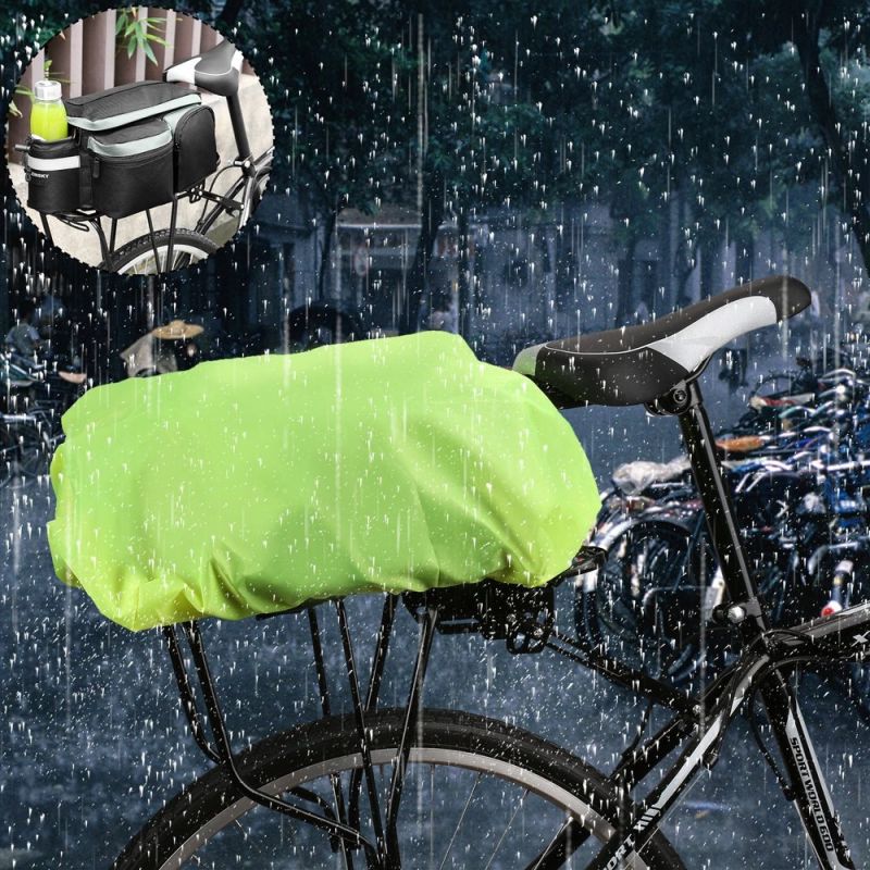 Wozinsky Universal Waterproof Rain Cover for Bike Pannier or Backpack green ( ) zöld hátizsák 304004-48793