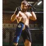 DBX Bushido Flexible Shin Guards - Shinrage Blue kék protectors and knee pads