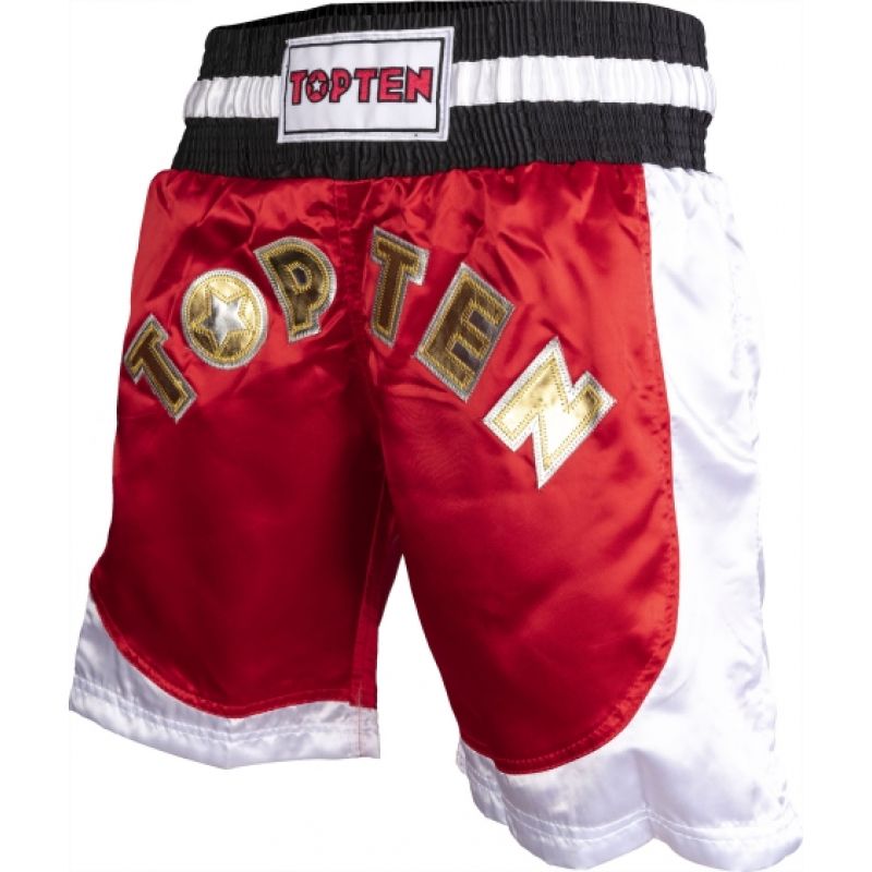 TOP TEN kick light (WAKO APPROVED) czerwony+m short