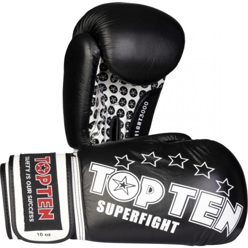 TOP TEN RTT-10 SUPERFIGHT 3000 STARS Boxing Gloves (WAKO APPROVED new) 10 oz+czerwony kesztyű