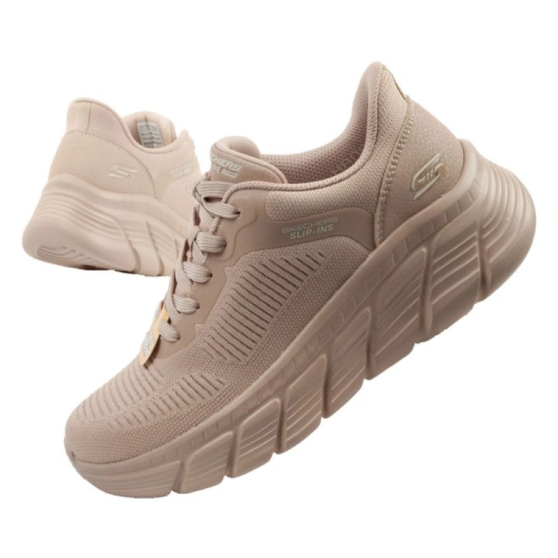 Skechers women's sports Bobs B Flex SLIP-INS beige comfortable bézs utcai cipő