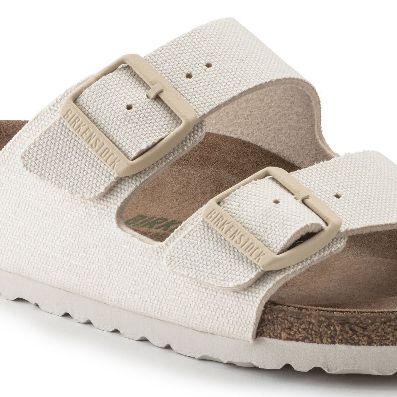 Birkenstock Arizona Vegan Women Textile Narrow Eggshell Flip-Flops for Narrow Feet Vegan (1022679) cipő