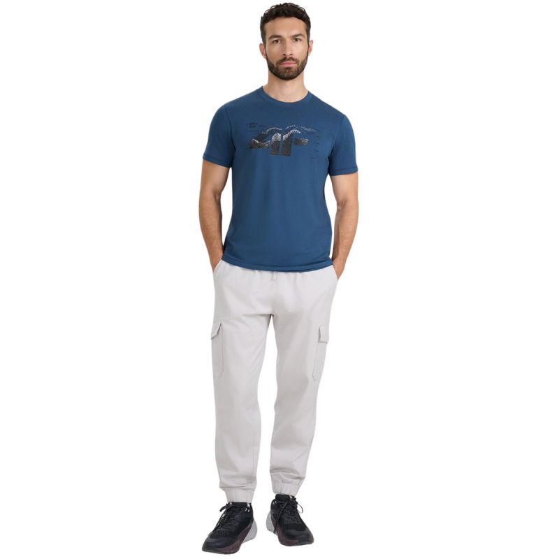 4f Men's T-shirt M2359 sea green 4FWAW25TTSHM2359 46S Ruházat