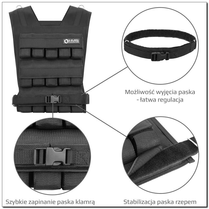 HMS 30kg Cordura KTO30 Weighted Training Vest mellény 17-62-211