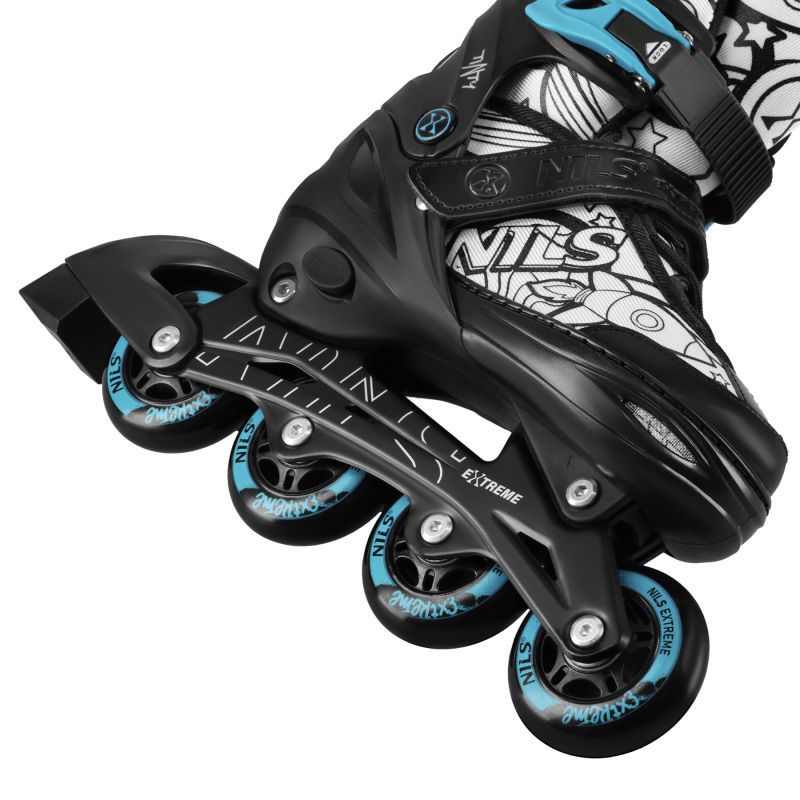 NH10907 4in1 ROLLER SKATES WITH EXTENDED HOCKEY BLADES TINTY GREEN SIZE M (35-38) NILS EXTREME zöld utcai cipő