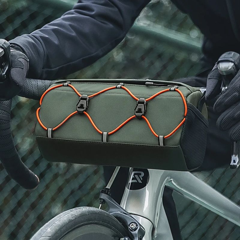 Rockbros 30110054001 bicycle handlebar 2.2 l - green zielony táska