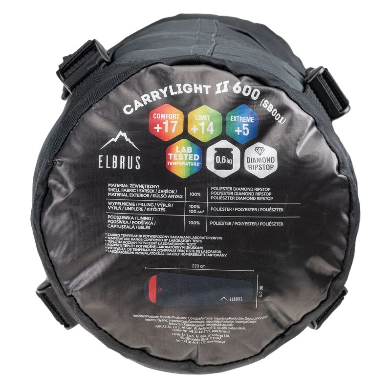 Elbrus Carrylight II 600 sleeping bag szürke tourist equipment, sleeping bags