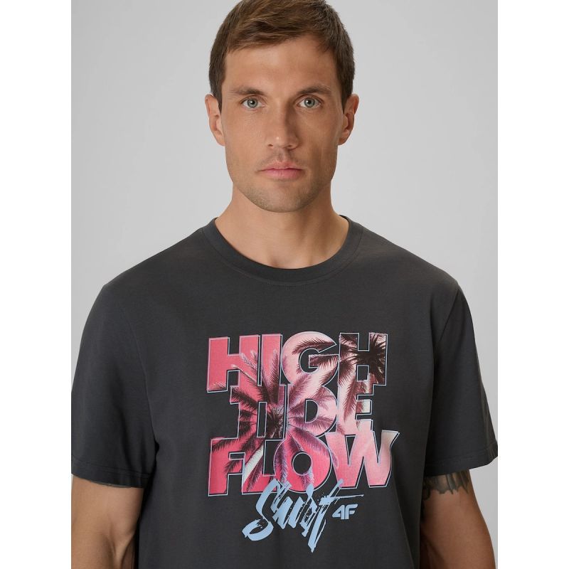 4F Men's regular printed T-shirt póló 4FRSS26TTSHM4292-22S