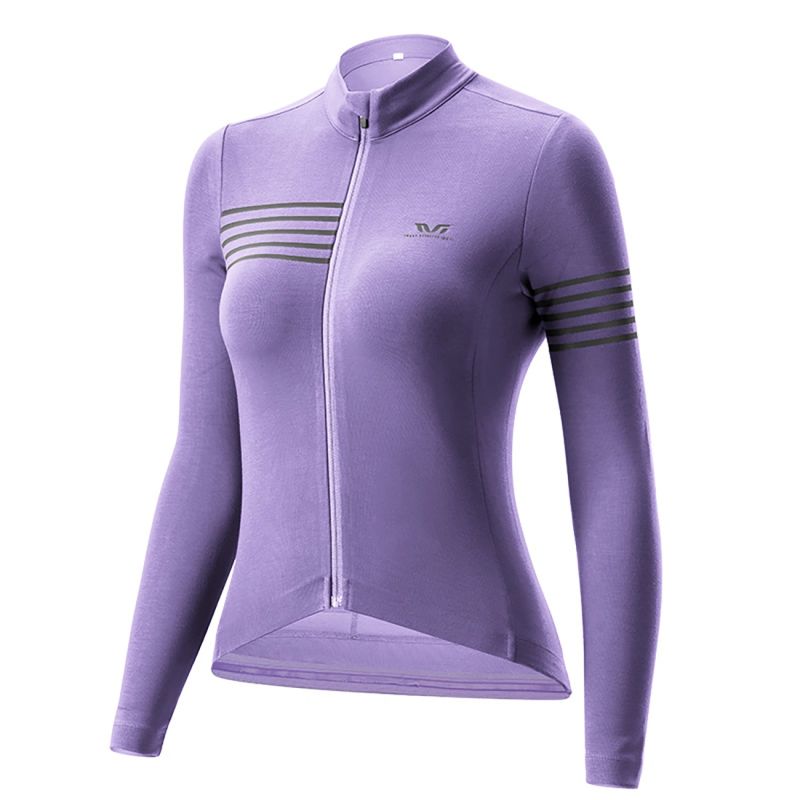 Rockbros TVI Women's Long Sleeve Cycling Jersey Fall/Winter L - Purple l \ fioletowy kötött sapka 15310002003-211746