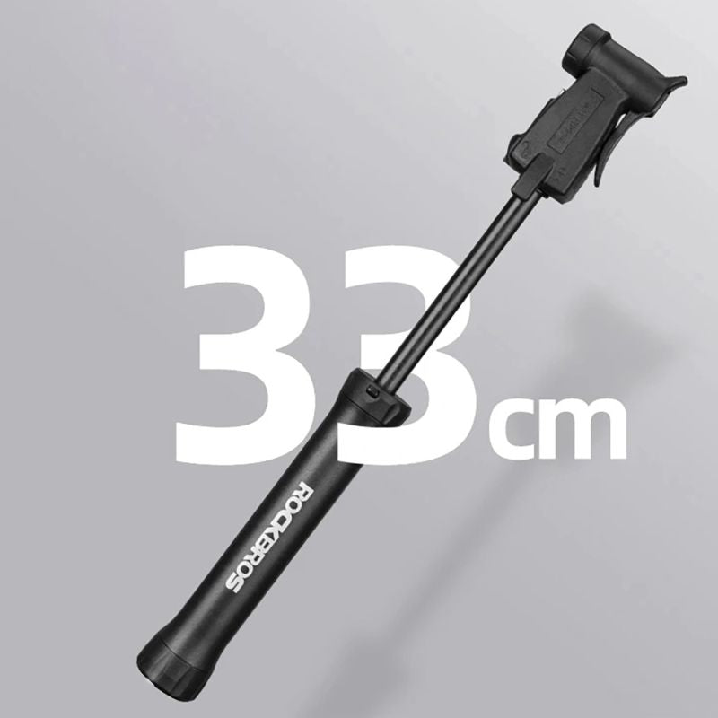 Rockbros TM-1701P 80 PSI Mini Bicycle Pump for Presta and Schrader Valves - Black fekete pumpa 304004-211900