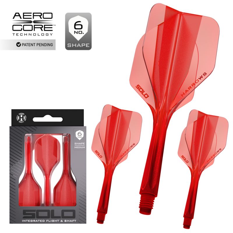 Shaft + feather Harrows Solo - red short papucs