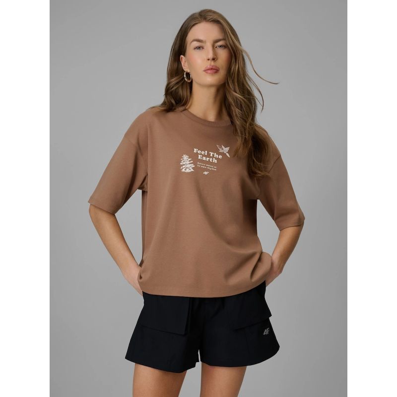 4F Women's regular printed T-shirt póló 4FRSS26TTSHF3704-83S
