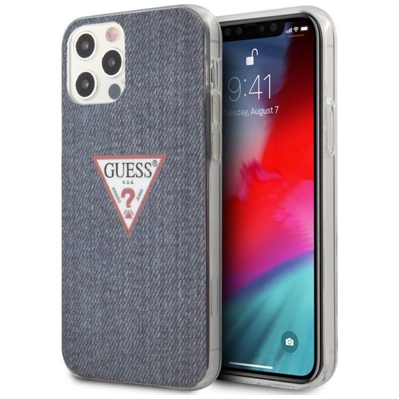 Guess GUHCP12LPCUJULDB iPhone 12 Pro Max 6.7" navy/dark hardcase Jeans Collection kék nadrág