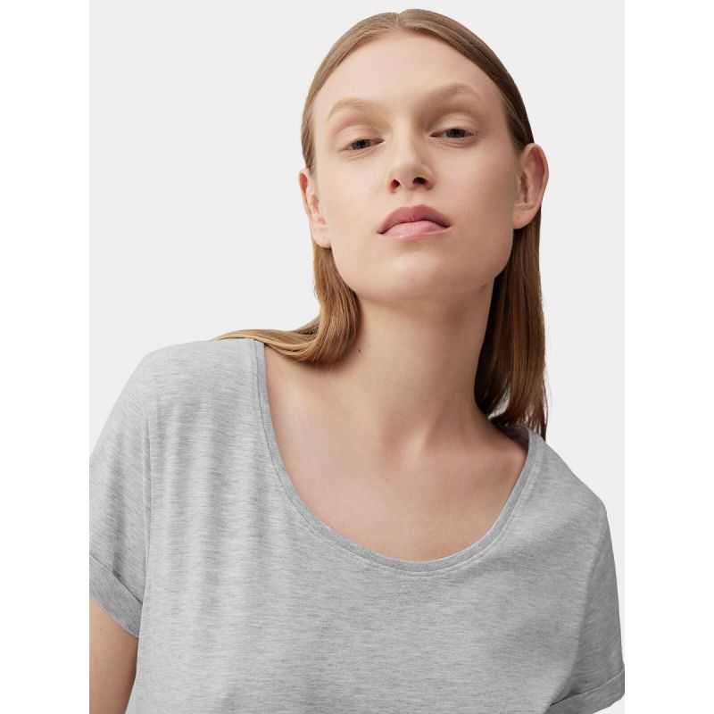Women's regular plain T-shirt 4F 4FMM00TTSHF732-27M