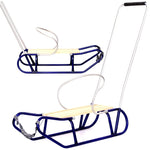 Enero Tomek Metal Sledge With Backrest And Pusher, Blue kék sled