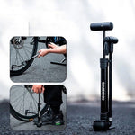 Rockbros 42310006001 Bicycle Pump with Pressure Gauge - Black