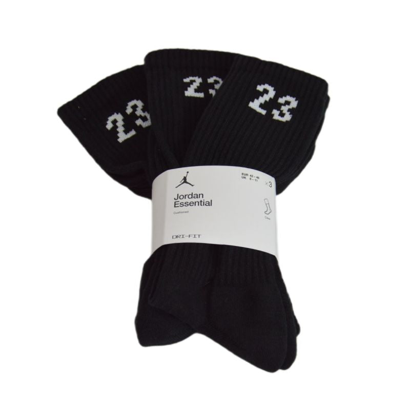 AIR Jordan Essentials Crew Dri-Fit Basketball Sports Socks, 3-Pack – fekete zokni DA5718-010