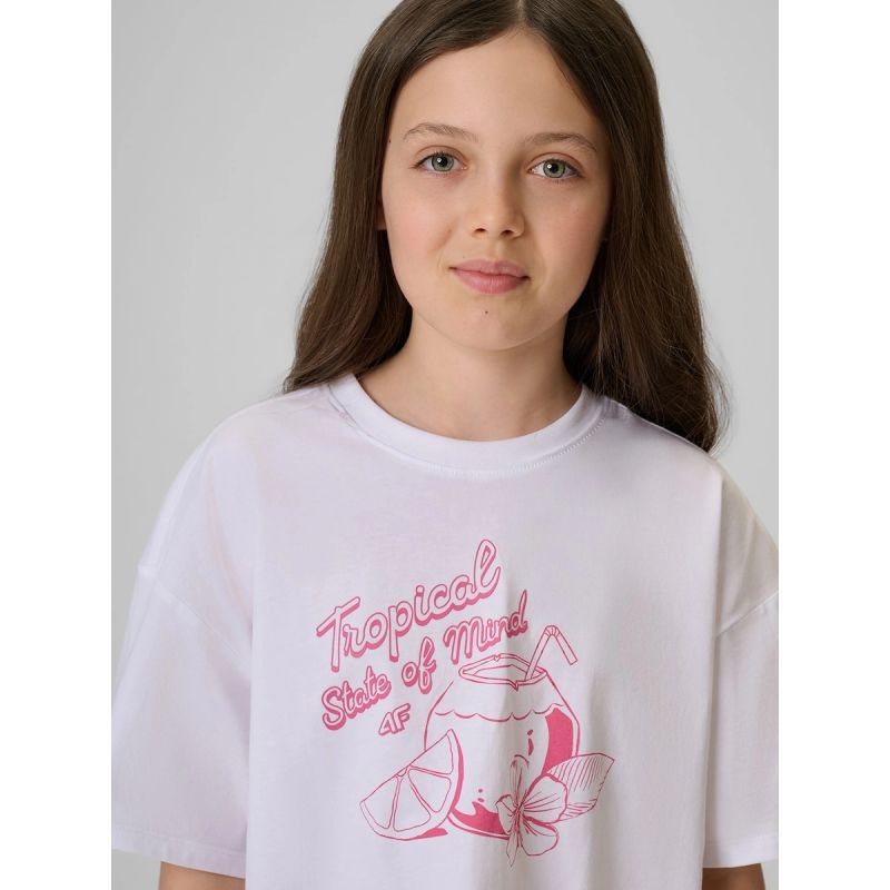 4F Girls' cotton T-shirt 158/164 ruházat 4FJRSS26TTSHF3983-11S