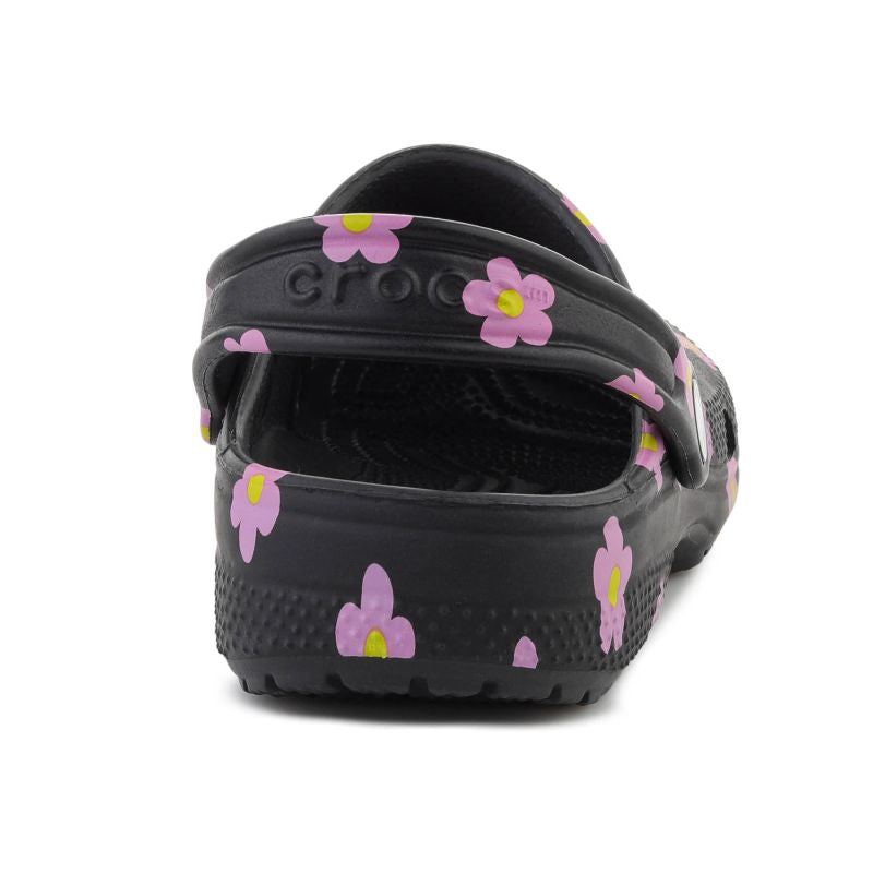 Crocs Classic Flower Clog K Black