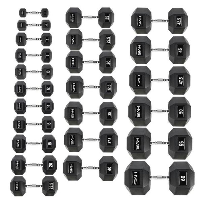 HMS HEX PRO dumbbell 16 kg szürke póló 17-66-117