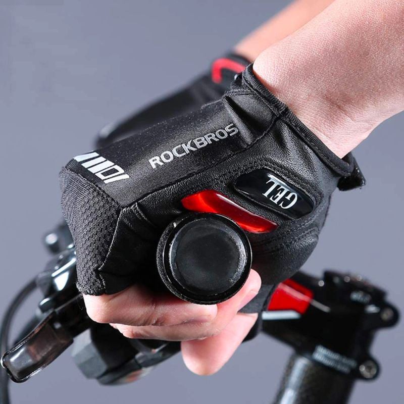 Rockbros S143-BK cycling gloves with gel inserts - black fekete kesztyű