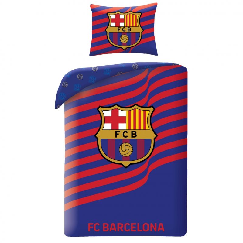 FC Barcelona cotton bedding set + 70x90 cm wielokolorowy kiegészítő FCB-4522BL