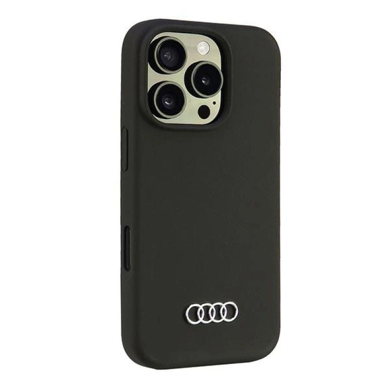 Audi Silicone Case iPhone 16 Pro 6.3" black/black hardcase AU-LSRIP16P-Q3/D1-BK fekete cases