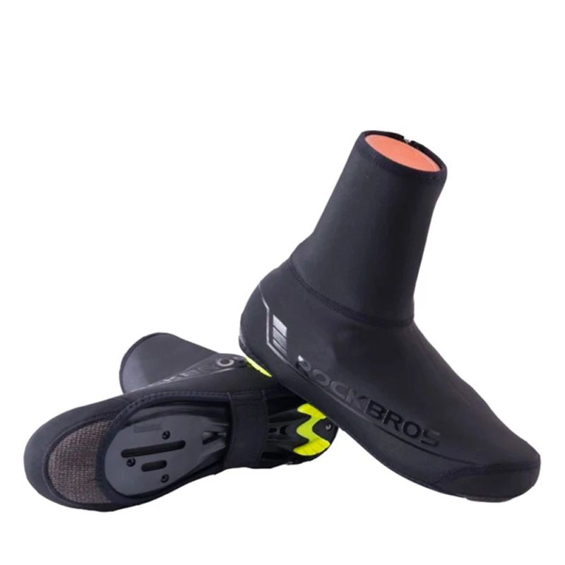 Rockbros waterproof shoe covers - black l || xl protectors and knee pads