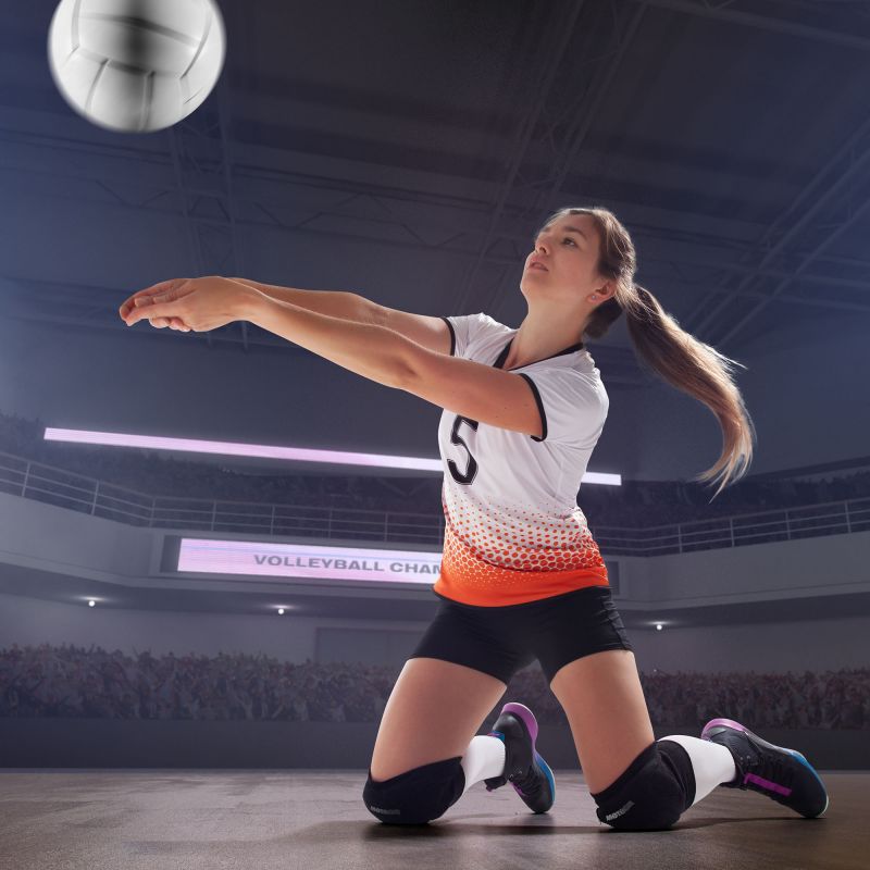 Meteor M volleyball knee pads black uniw protectors and knee pads