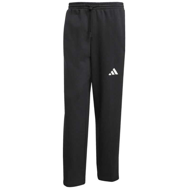 Men's adidas Essentials Three Stripes Fleece Wide Leg Pants Black JM1770 fekete kapucnis pulóver
