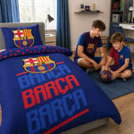 FC Barcelona cotton bedding set + 70x90 cm granatowy kiegészítő FCB-4515BL
