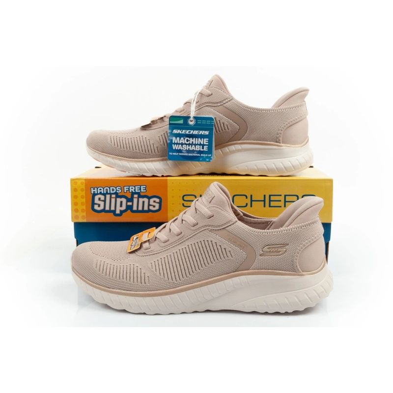 Skechers Bobs Squad Chaos SLIP-INS Women's Sports Beige bézs cipő