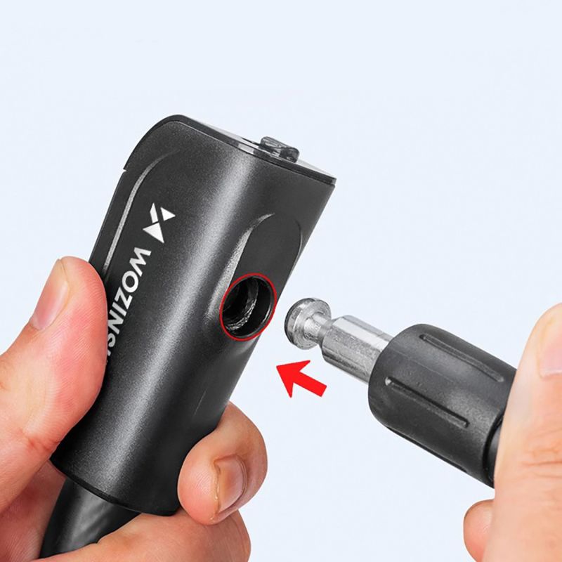 Wozinsky WPB-01R Portable Bike Lock with Anti-Theft Cable and 2 Keys for Electric Bikes and Motorcycles - Black fekete elektronika 304004-199009