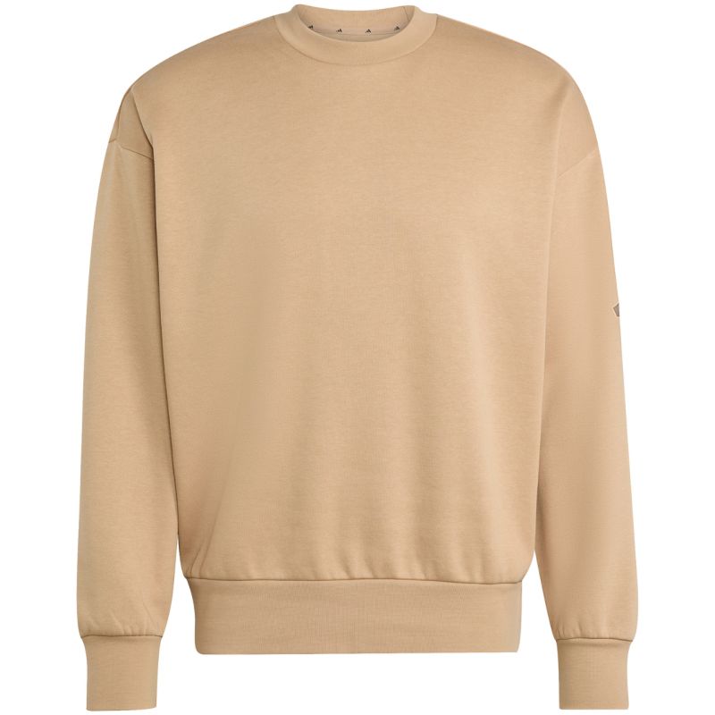 adidas Men's Essentials Loose Fit 3 Bar Logo Beige Sweatshirt JX5668 General