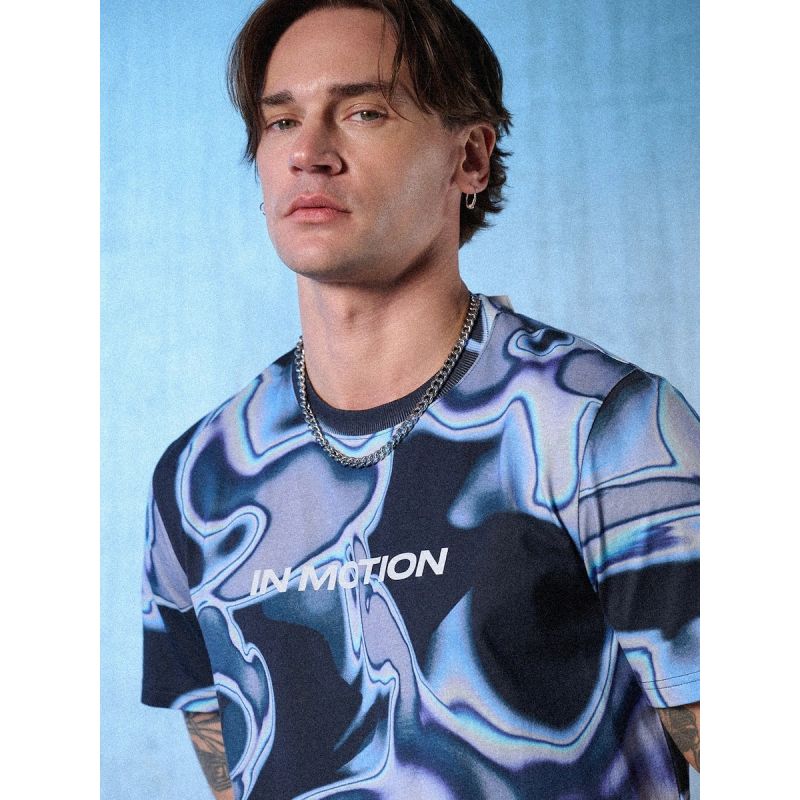 4F Men's regular printed T-shirt ruházat 4FRSS26TTSHM3656-90A