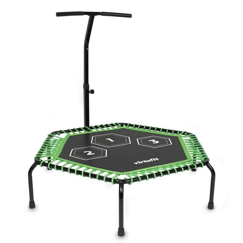 Virtufit Fitness Pro Trampoline With Handle - Black - 127 Cm