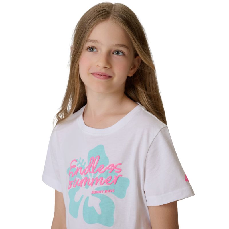 4F T-shirt for girls F2938 white 10S fehér póló 4FJWSS26TTSHF293810S