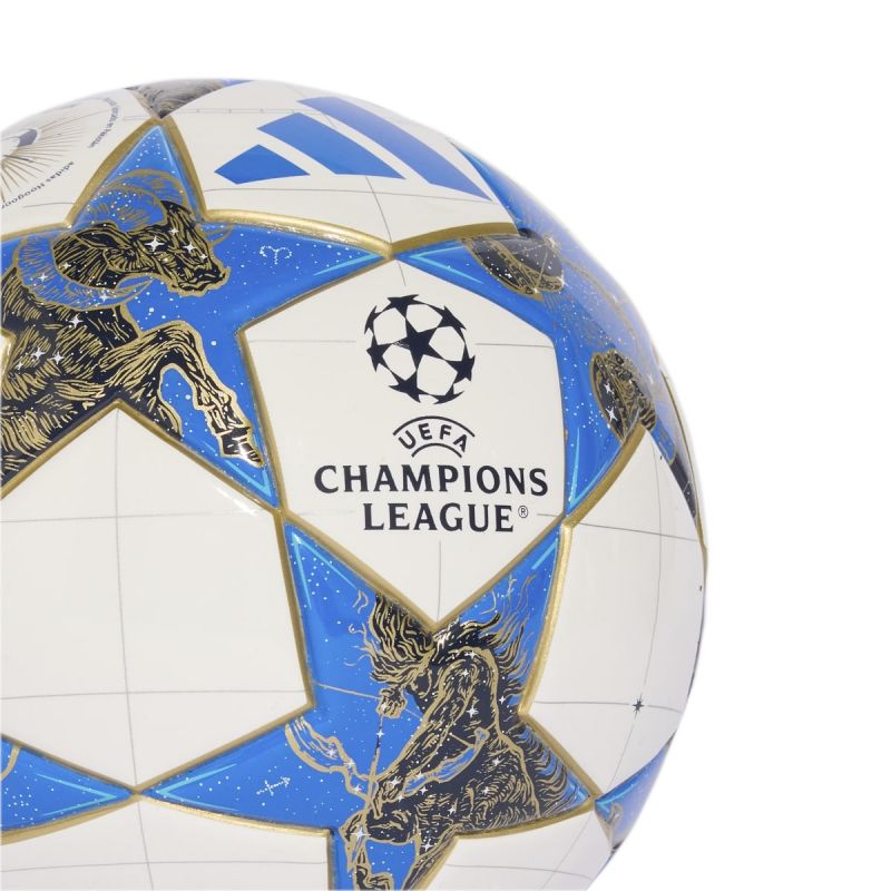 adidas UCL Mini 25/26 League Stage Football White, Blue, and Gold JP1544 labda