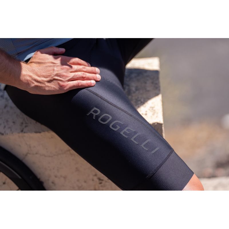 Rogelli men's n/s ESSENTIAL III bib shorts, black, fekete férfi kerékpáros nadrág SIRC1200008.000.L