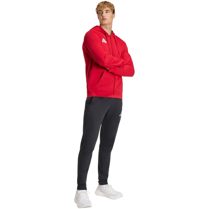 Men's adidas Entrada 26 FZ Hoody red KF5944 piros kapucnis pulóver