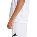 Adidas Kids' Entrada 26 Sleeveless Jersey, White, fehér gyerek póló KB3935