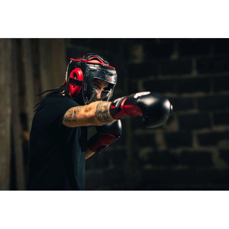 DBX Bushido Boxing helmet with polycarbonate mask - Hannibal helmets, masks, martial arts equipment
