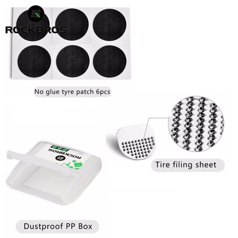 Rockbros repair kit for bicycle inner tubes - translucent fekete sets