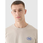 Men's oversized printed T-shirt 4F 4FRSS24TTSHM2535-83S póló