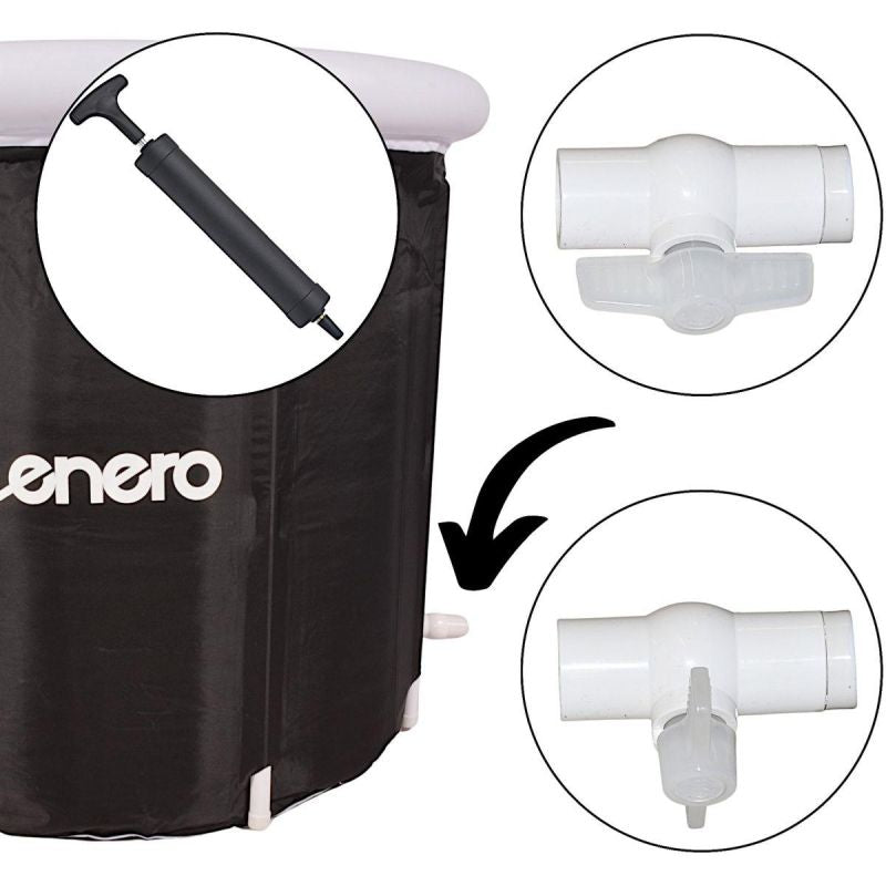 Enero WARM SWIMMING POOL ICE BATH fekete furniture