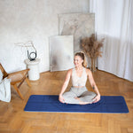HMS YM10 Dark Blue TPE yoga mat kék jóga matrac 17-44-220