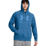 Under Armour Men's Rival Fleece Logo HD Hoodie 1379758 406 kék férfi kapucnis pulóver 143598L