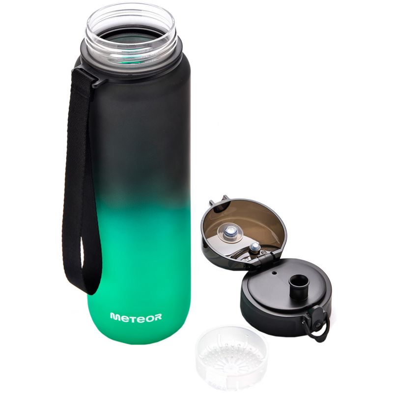 Meteor Bottle 1000 ml fekete water bottles, training equipment