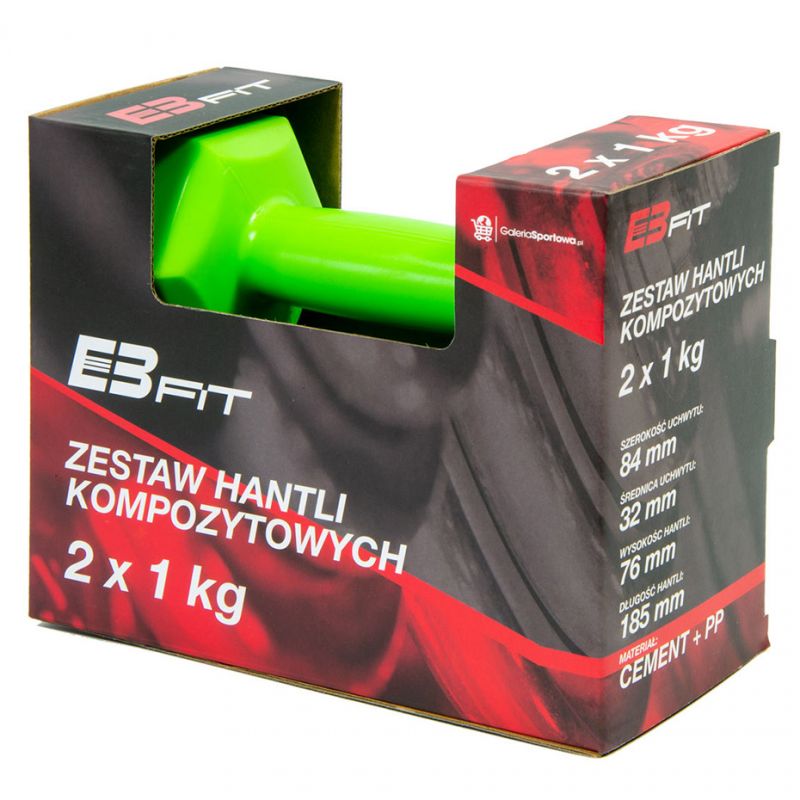 Inny EB FIT Composite Dumbbell Set 2x1kg Green 1027012 Kiegészítő