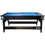 Enero 4-IN-1 MULTIGAMING TABLE BILLIARDS TABLE TENNIS HOOK-UP DINING TABLE .1x81.3CM fekete table games, tables